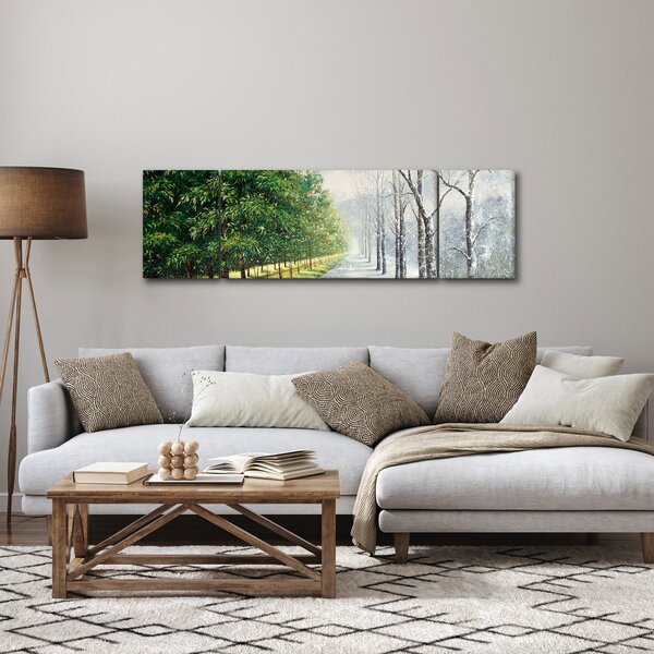 Obraz - Zima kontra lato (170x50 cm)