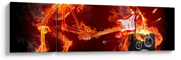 Obraz - Muzyka w płomieniach (170x50 cm)