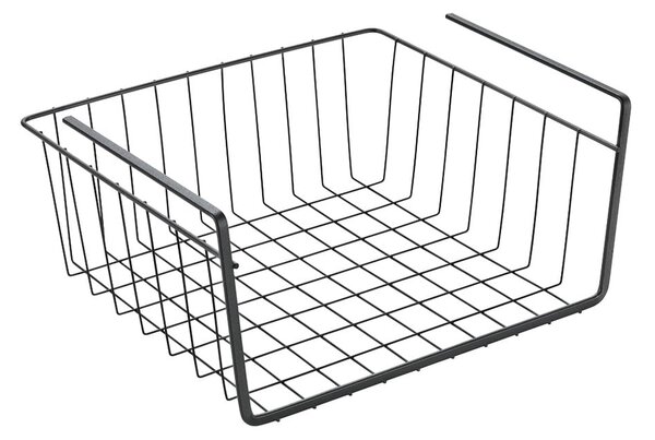Czarny wiszący koszyk kuchenny Metaltex, dł. 30 cm