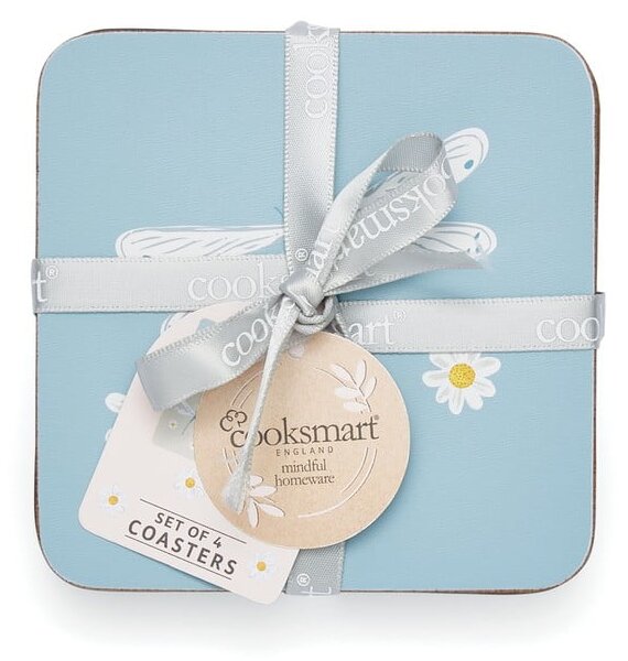 Jasnoniebiesko-szare korkowe podkładki zestaw 4 szt. English Meadow – Cooksmart ®