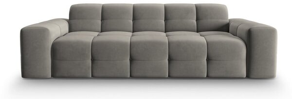 Szara aksamitna sofa 222 cm Kendal – Micadoni Home