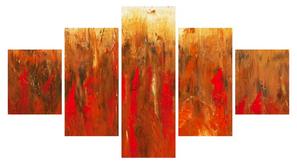 Obraz malowanej abstrakcji (125x70 cm)