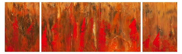 Obraz malowanej abstrakcji (170x50 cm)