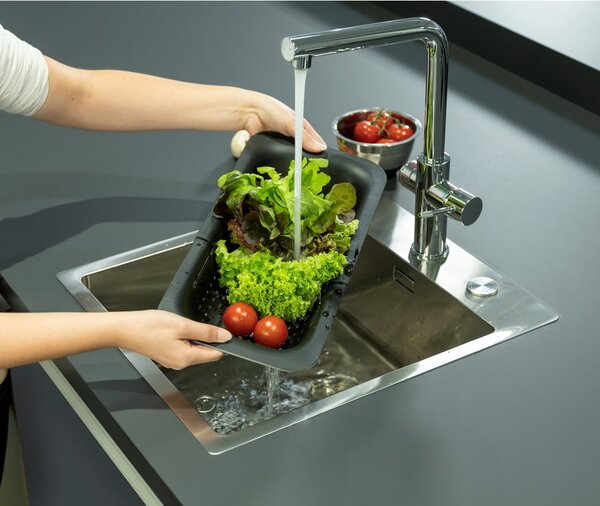 Plastikowy durszlak Black Outdoor Kitchen Sivo – Wenko