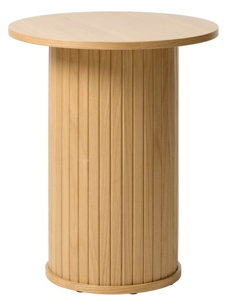 Okrągły stolik w dekorze dębu ø 50 cm Nola – Unique Furniture