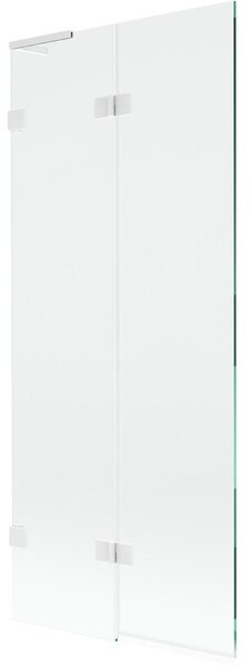 Mexen Lunar L parawan nawannowy 2-skrzydłowy lewy 80 x 150 cm, transparent, biały - 897L-080-100-20-00-L