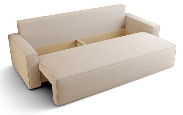 Beżowa rozkładana sofa z pojemnikiem Z7-D79