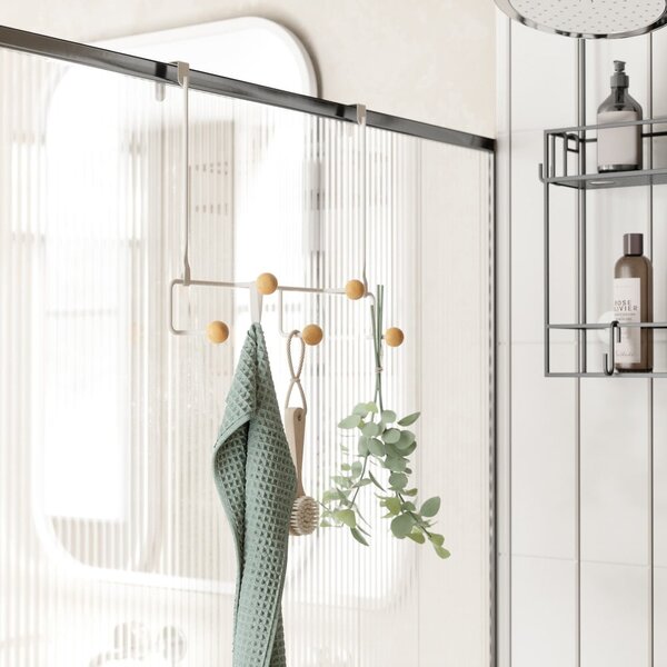 Biały metalowy wieszak na drzwi 39 cm Estique – Umbra