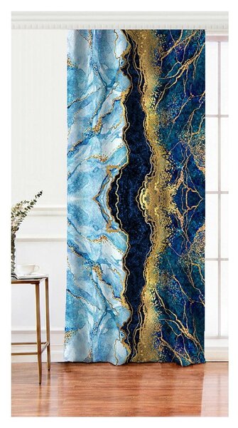 Niebiesko-złota zasłona 140x260 cm – Mila Home