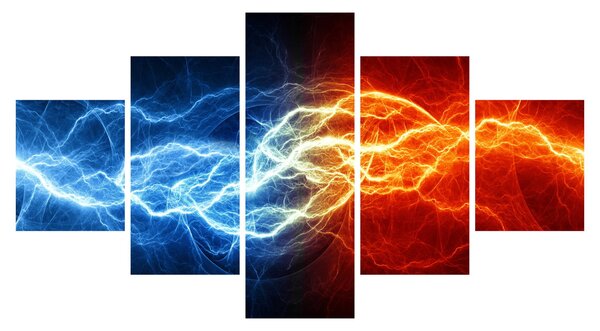 Obraz napięcia elektrycznego (125x70 cm)