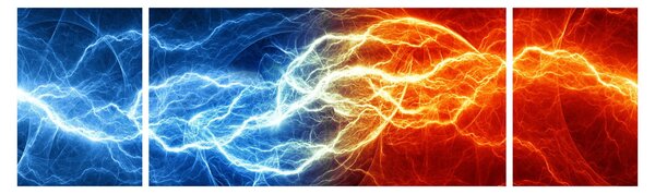 Obraz napięcia elektrycznego (170x50 cm)