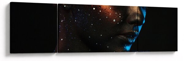 Błyszczący obraz kobiety (170x50 cm)