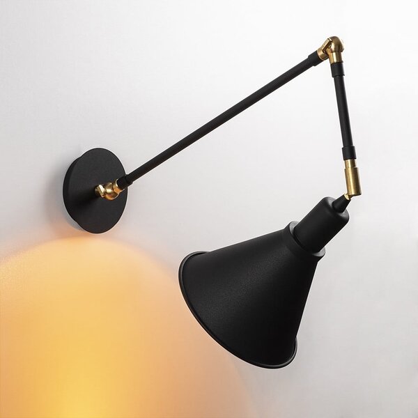Czarny kinkiet ø 20 cm Chicago – Opviq lights