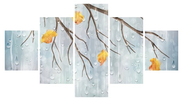Obraz - Deszczowa jesień (125x70 cm)