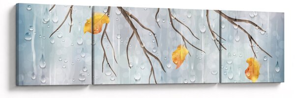 Obraz - Deszczowa jesień (170x50 cm)