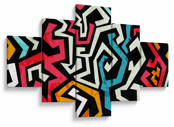 Obraz abstrakcji graficznej (125x70 cm)