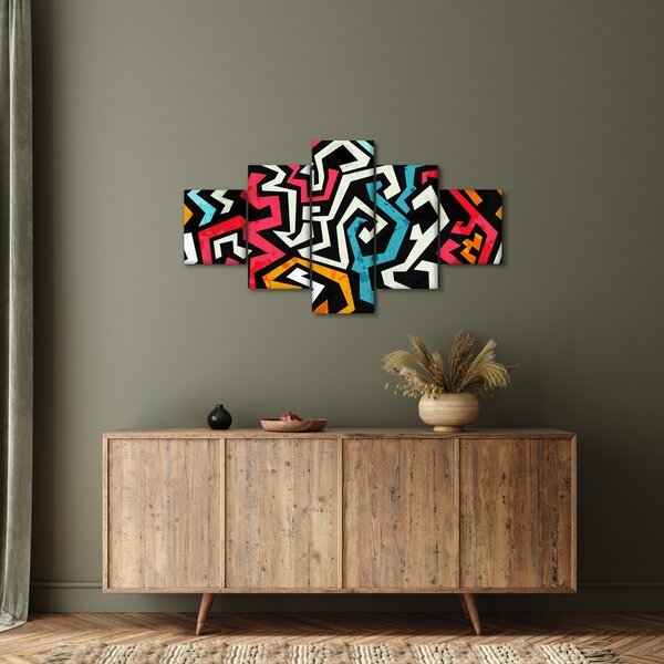 Obraz abstrakcji graficznej (125x70 cm)