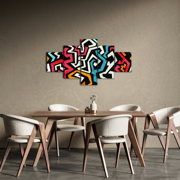 Obraz abstrakcji graficznej (125x70 cm)