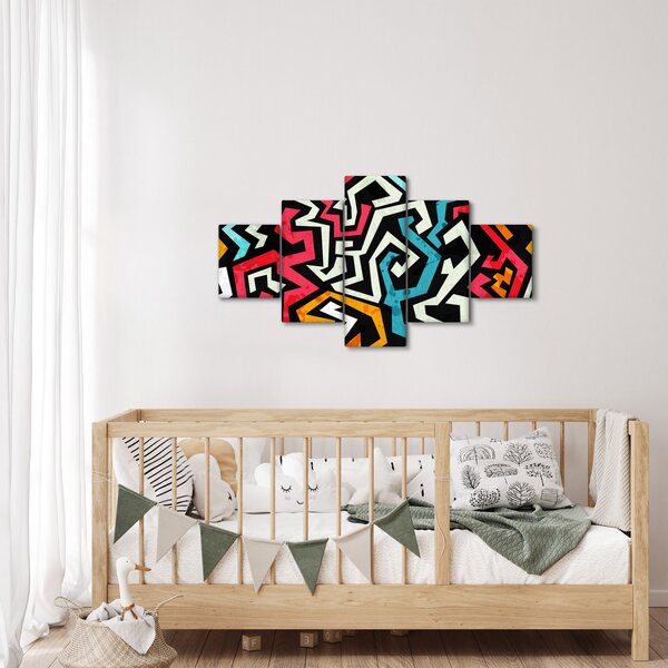 Obraz abstrakcji graficznej (125x70 cm)