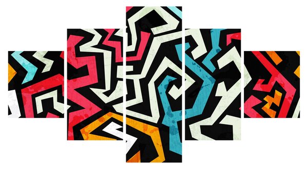 Obraz abstrakcji graficznej (125x70 cm)