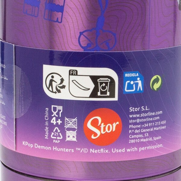 Fioletowy termos dla dzieci ze stali nierdzewnej 665 ml K-Pop Demon Hunters – STOR