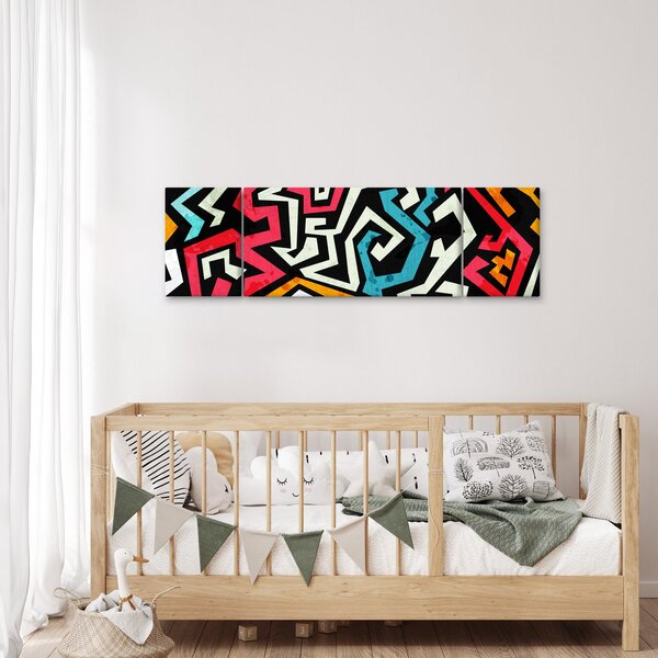 Obraz abstrakcji graficznej (170x50 cm)