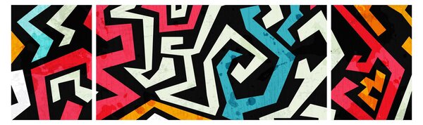 Obraz abstrakcji graficznej (170x50 cm)