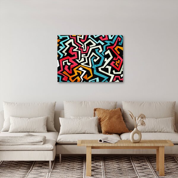Obraz abstrakcji graficznej (70x50 cm)