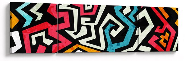 Obraz abstrakcji graficznej (170x50 cm)