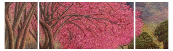 Obraz kwitnących drzew (170x50 cm)