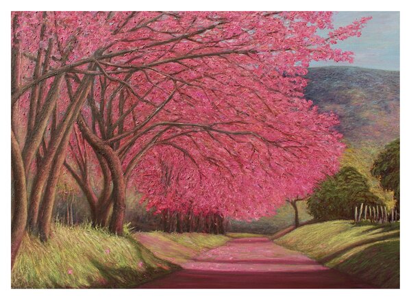 Obraz kwitnących drzew (70x50 cm)