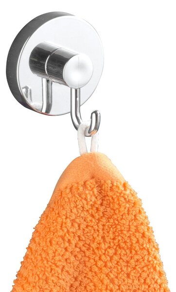 Samoprzylepne plastikowe haczyki zestaw 2 szt. w kolorze srebra z połyskiem Vacuum-Loc – Wenko
