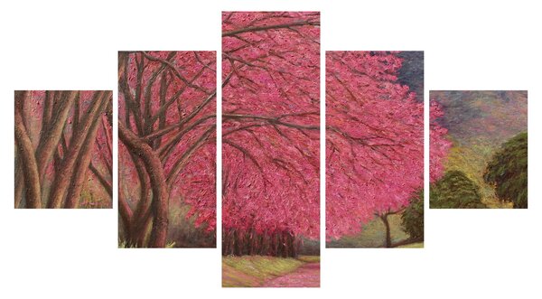 Obraz kwitnących drzew (125x70 cm)