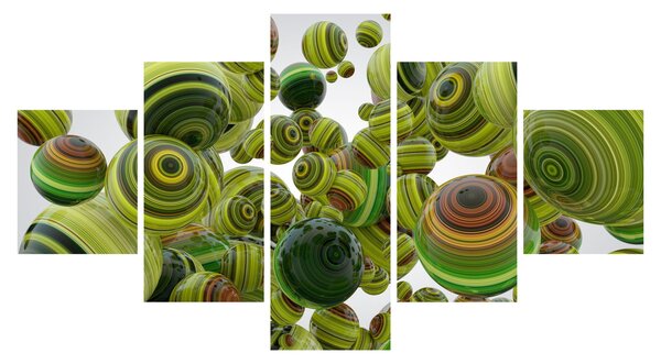 Obraz pasiastych kulek (125x70 cm)