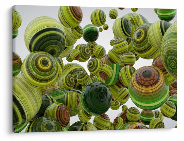 Obraz pasiastych kulek (70x50 cm)