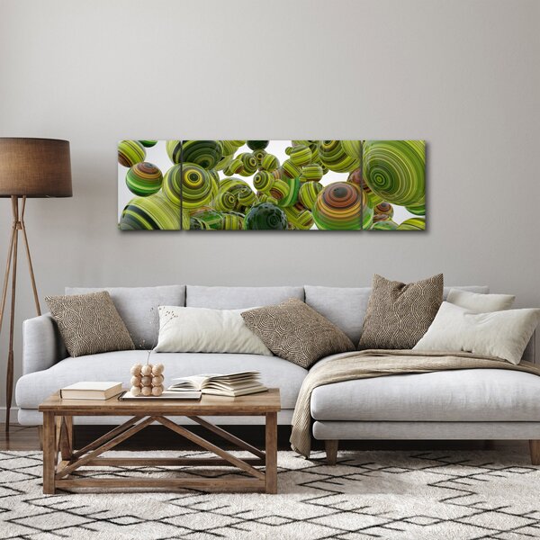 Obraz pasiastych kulek (170x50 cm)
