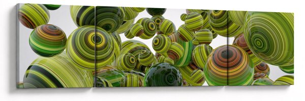 Obraz pasiastych kulek (170x50 cm)