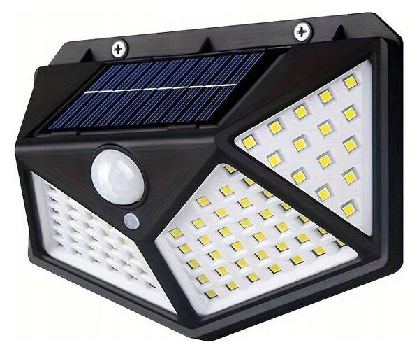 LAMPA SOLARNA z Czujnikiem RUCHU i ZMIERZCHU - 100 LED Zewnętrzna Ścienna