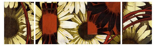 Obraz kwiatów (170x50 cm)