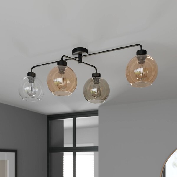 Lampa sufitowa Cubus TK Lighting, możliwość ściemniania, przezroczysty / transparentny, salon / jadalnia, szkło, nowoczesny