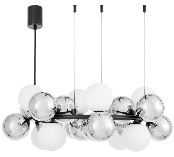 NOWOCZESNA LAMPA WISZĄCA CZARNA SAONA W24