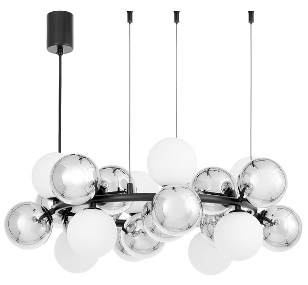 NOWOCZESNA LAMPA WISZĄCA CZARNA SAONA W24