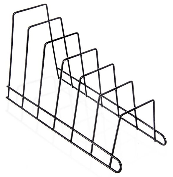 Stojak na pokrywki i talerze metalowy czarny RADKA 34,5x14x19 cm