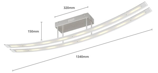 Lampa sufitowa LED Jarda Lindby, możliwość ściemniania, przezroczysty / transparentny, salon / jadalnia, szkło, nowoczesny