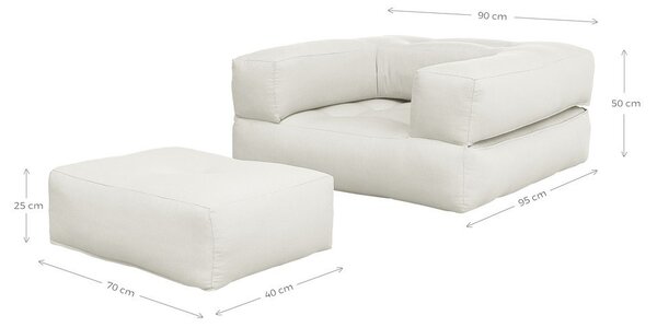Fotel rozkładany Karup Design Cube Beige