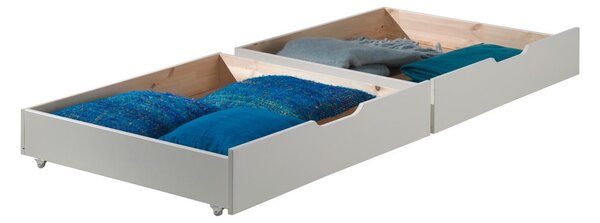 Białe szuflady pod łóżko dziecięce 2 szt. Pino – Vipack