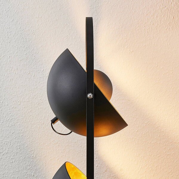 Lampa stojąca Muriel Lindby, czarny, salon / jadalnia, metal, nowoczesny
