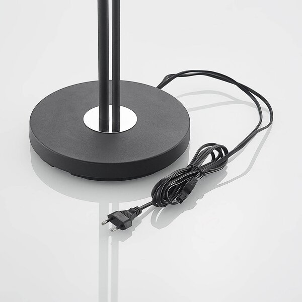 Lampa stojąca Efalia Lindby, czarny, salon / jadalnia, metal, nowoczesny