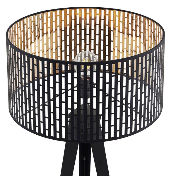 Lampa stojąca Thoralf Lindby, czarny, salon / jadalnia, metal