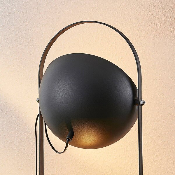 Lampa stojąca Muriel Lindby, czarny, salon / jadalnia, metal, nowoczesny